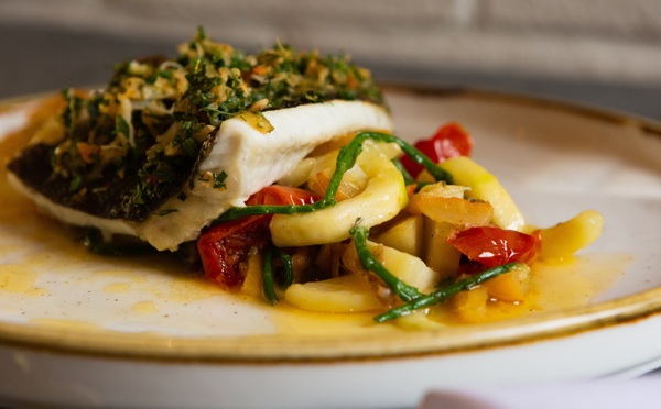 Grilled Plaice Fillet dish