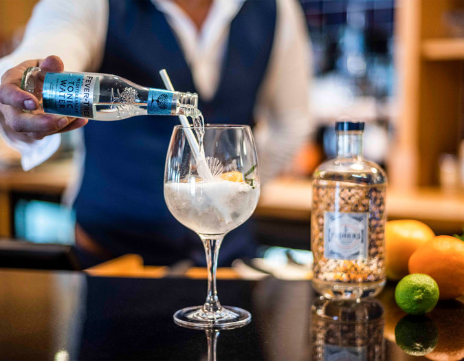 The Brudenell Hotel, Fishers gin and tonic