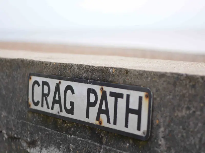 Aldeburgh, Crag Path Sign