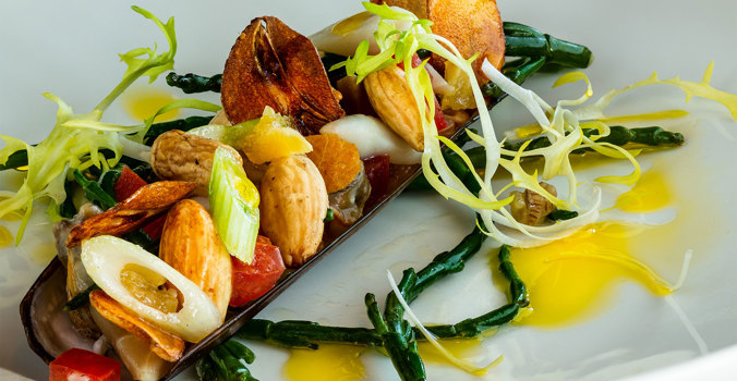 The Brudenell Hotel, Seafood & Grill, razor clams final dish