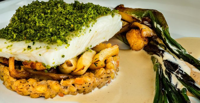 Brudenell - finished product - seafood & grill restaurant - Pan roasted halibut - shot 3