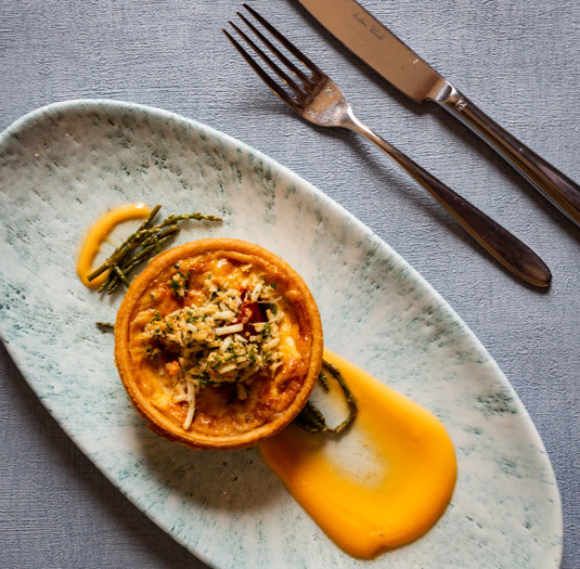 The Brudenell Hotel, Seafood & Grill, Aldeburgh, Brown Crab Tart Tapas