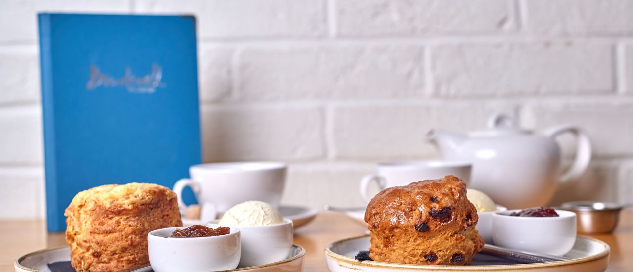 The Brudenell Hotel, tea and scones in the Seafood & Grill Restaurant