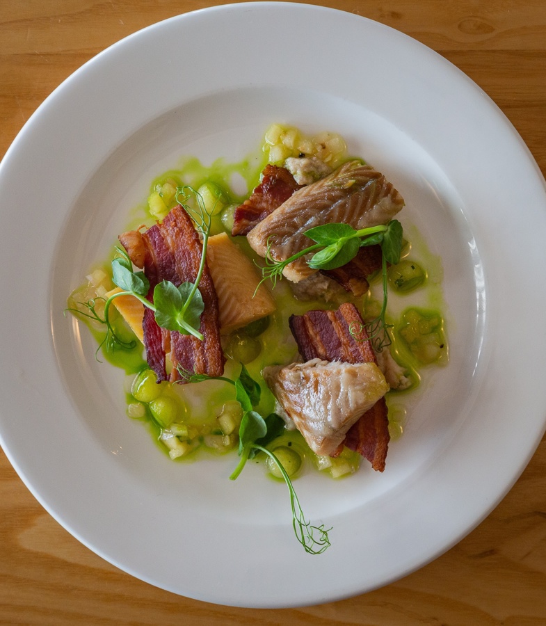 The Brudenell Hotel, Pinney's smoked eel dish